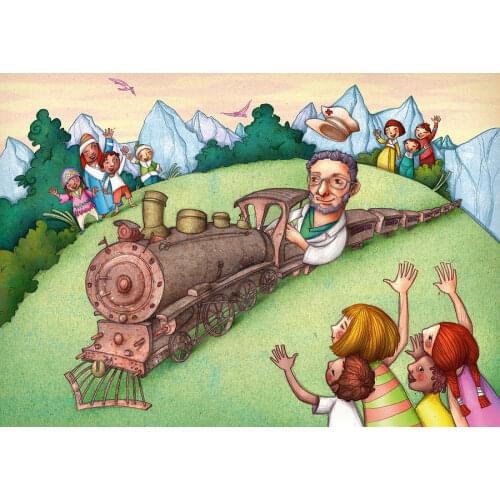 JMINE Div 5D Doctor Train Full Diamond Painting cross stitch kits art High Quality Cartoon 3D paint by diamonds