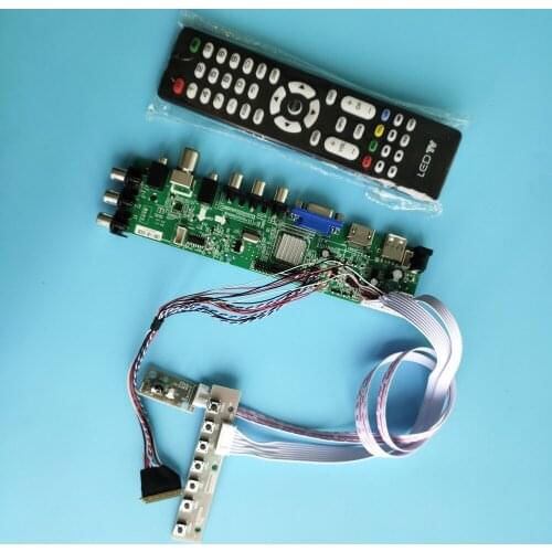 Kit For LP140WD2-TLG1/LP140WD2-TLB1 LED USB VGA TV Signal controller board digital DVB-T DVB-T2 1600X900 HDMI AV 40pin remote