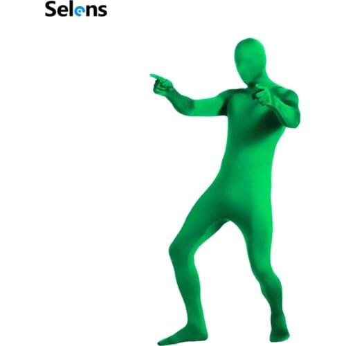 Green Screen Suit Stretchy Skin Body Film Television Background Invisible Effects Tight Chroma Keying Clothes Halloween