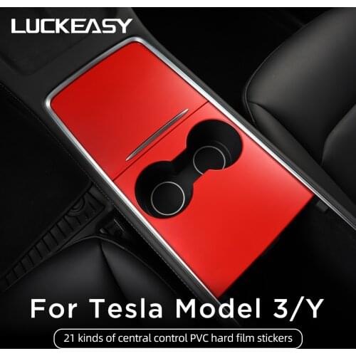 LUCKEASY Central Control Patch For Tesla Model 3 2021 and Tesla Model Y Car Interior Accessories Protective Decorative