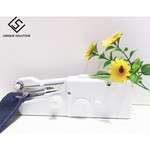 Mini Hand Sewing Machine Portable Household Quick Stitch Sew Needlework Cordless Clothes Fabrics Electronic Sewing Machine