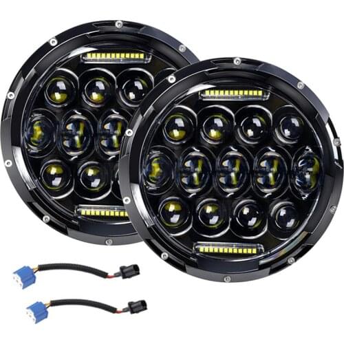 Motorcycle Headlight 7" 75W High Low Beam Led Fog Light Moto Car Daytime Running Light 6000K 12V front lights lamp bulb scooter