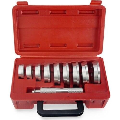 Bearing Race Seal Bushing Driver Install Disassemble Tool Set Wheel Bearing Race Seal Driver Universal Aluminum Kit 10Pcs