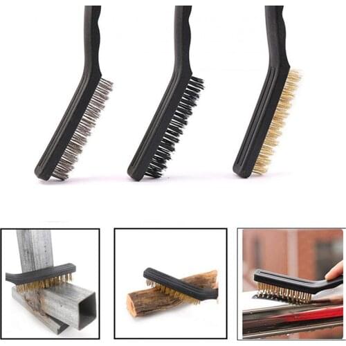 9Pcs Wire Brush Set Mini Wire Cleaning Brush Curved Scratch Brush for Rust