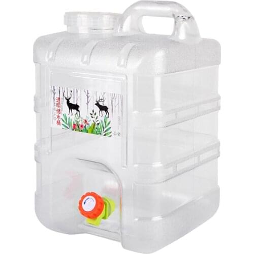 BPA Free Water Container with Spigot, Camping Water Storage Carrier Jug for Outdoors Hiking Backpack Survival, 4 Gallon