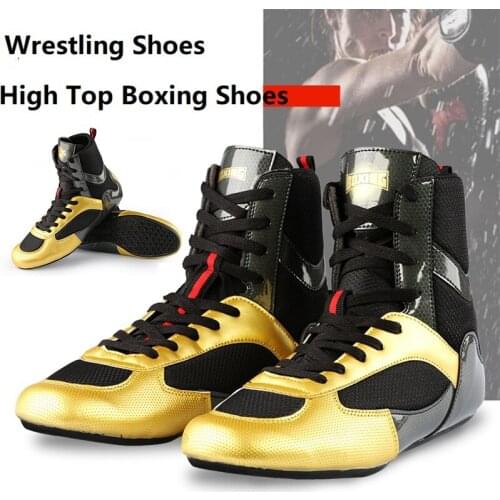 New Brand High Quality Professional Fighting Wrestling Shoes for Men Breathable Anti Slip Sneakers Man Size 35-46 Boxing Shoes