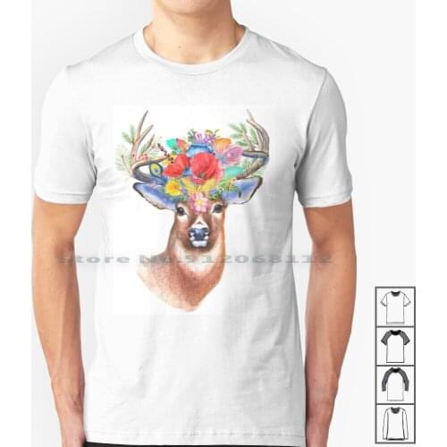 Deer With Hair To Put In. T Shirt 100% Cotton Jimin Jungkook Suga Jin Taehyung Jhope Kdrama Yoongi Namjoon Bantan Boys Flower