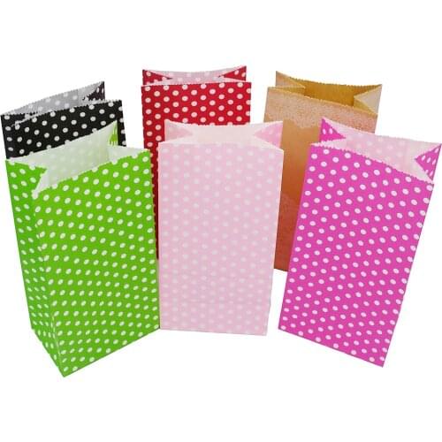 Kraft Paper Bags Treat Candy Bag Wedding Birthday Party Favors Baking Cookie Cake Supplies Packaging Baby Shower 9X6X18cm