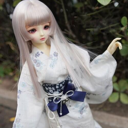 Top Quality 1/3 1/4 1/6 Bjd Wig High Temperature Cute Staight Bjd Wig SD DD MDD For BJD Doll Wig