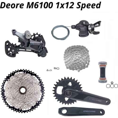 Shimano Deore M6100 12S derailleur Groupset 12 speed shift lever 1X12S CN Chain RD CS SUNSHINE HG Cassette CRANKARM BB52 M6120