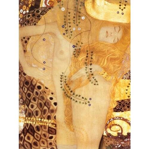 High quality Gustav Klimt painting Nude Sea Serpent Woman Portrait Art Reproduction on canvas for sale Hand painted Home decor