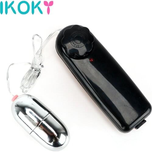 IKOKY Masturbation Climax Bullet Vibrator Faloimitator G-Spot Massager Sex Toys for Woman Female Vibrating Egg Adjustable Speed