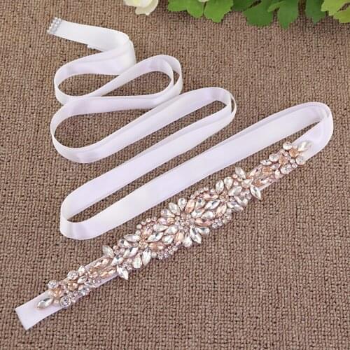 Rose Gold Wedding Dress Belt Bridal Accessories Belt for Women Belt for Wedding Evening Party ZMS423