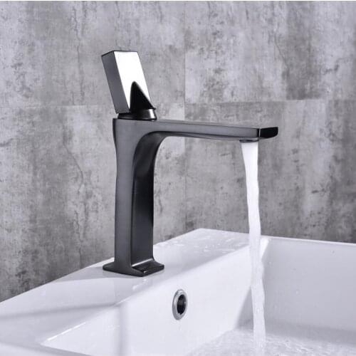 Vidric Black Oil Brushed/Nickel Basin Faucet Bathroom single lever Basin Mixer Tap with Hot and Cold Water new arrival