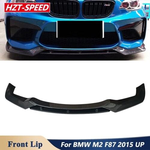 V Style Carbon Fiber Material Front Bumper Chin Lip For BMW M2 F87 Car Tuning 2015 Up
