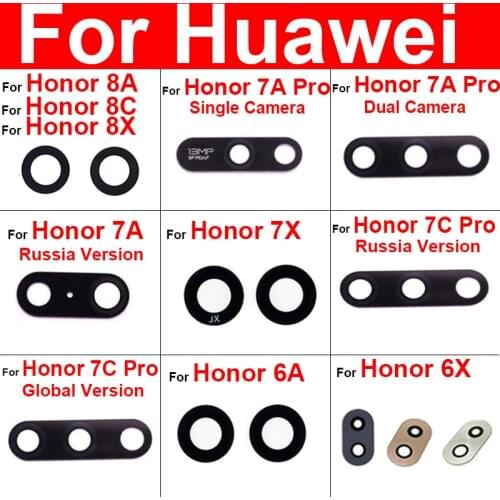 Rear Camera Glass Lens Cover For Huawei Honor 6A 6X 7A 7C 7X 8C 8X Back Camera Glass Lens Sticker For Huawei Honor Play 8A 6 7