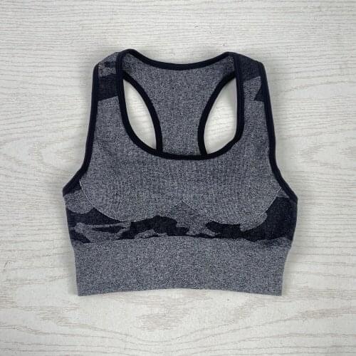 Camo Sports Bra For Women Gym Bralette Top Seamless Yoga Bra Push Up Female Underwear Workout Brassiere Sport Femme Crop Top