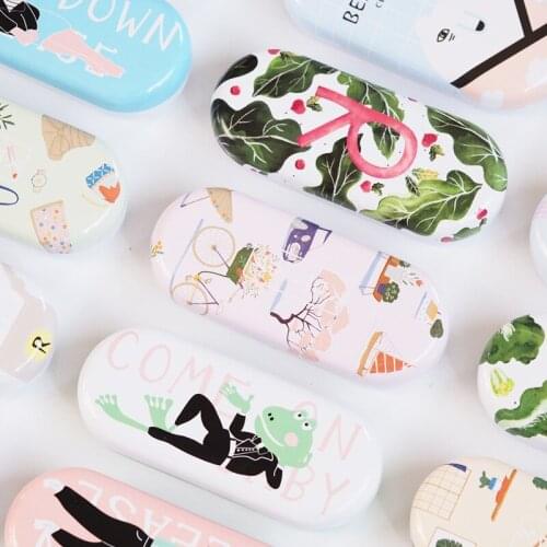 1pcs Korean stationery Sumai home Fruit and vegetable painting Life small note Daddy Flower cat glasses case Multi style