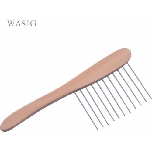 20*7cm 1pc handy portable professional stainless steel needles hackle brush combs for raw hair making hair extension tool