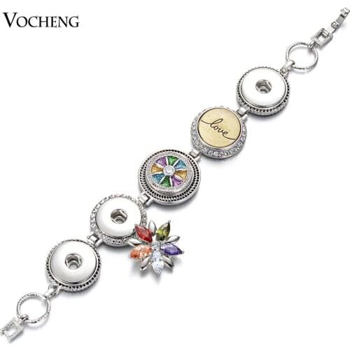 10pcs/lot 2019 Newest Design Vocheng Ginger Snap Jewelry Bracelet fit 18mm Snap Charms Button Jewelry NN-708*10