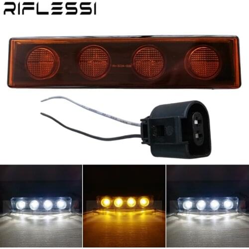 1 x 24V LED Sun Visor Lights For Scania Truck Trailer Cab Clearance Light Signal Lamps With Connector Socket
