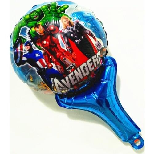 2 Pcs Avengers Party Cartoon Hand Stick Balloons Stick Party Decoration Avengers Kids Birthday Party Supplies