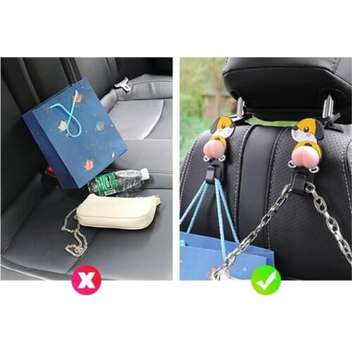 Cute Animal Tushy Car Headrest Hooks 2 Pack for All Car Stylish Back Seat Hanger Car Seat Organizer Accessory