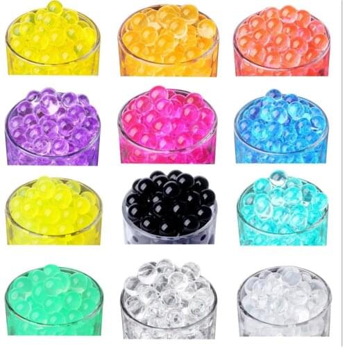 500pcs/5bag Crystal Soil Mud Hydrogel Gel Kids Children Toy Water Beads Growing Up Water Balls Wedding Home Potted Decoration