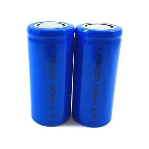 Free shipping 2pcs/lot 22500 3.7v 2300mah lithium battery li-ion rechargeable battery