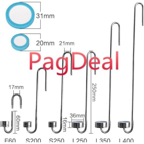 Co2 Diffuser Stainless Steel Aquarium Carbon Dioxide Diffuser Fish Tank Live Plant Atomizer Reactor Suction Cup Set