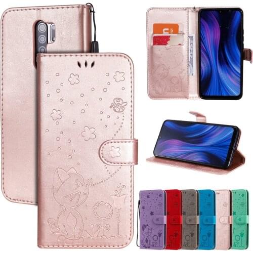 Business Flip Leather Case for Xiaomi Redmi 10X K30 Pro 9T 9A 9C Note 8T 9S Coque Shockproof Stand Full Protection lanyard Cover