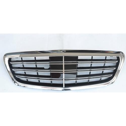 For Mercedes-Benz S-Class W222 Car Styling Middle grille ABS Grill Vertical Bar AMG S65 S300 S400 S500L Not For Distronic
