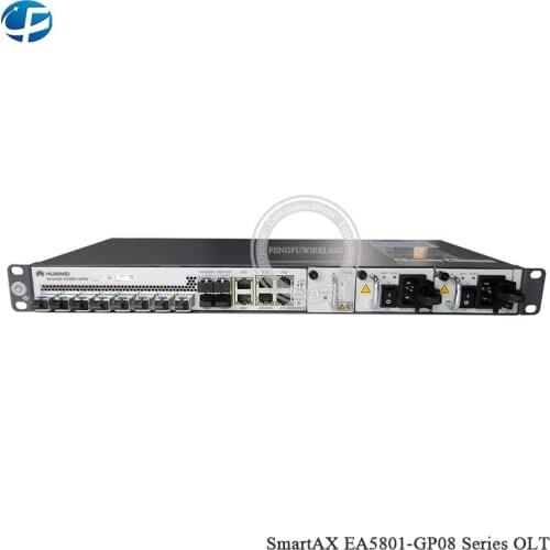 EA5801-CG08 2*10GE/GE 2*GE GPON OLT (8pcs B+ modules , 2pcs 1310nm 10km SFP Modules),Dual AC Power And Power Cables
