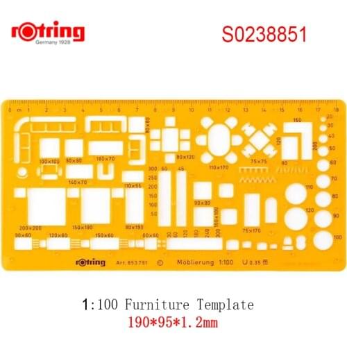 Rotring 1:50/1:100 Furniture Template