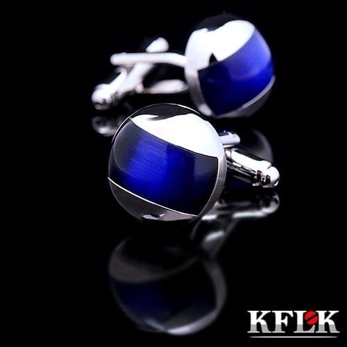 KFLK Luxury 2020 New shirt cufflinks for mens gift Brand cuff buttons Blue cuff link Top High Quality abotoaduras Jewelry