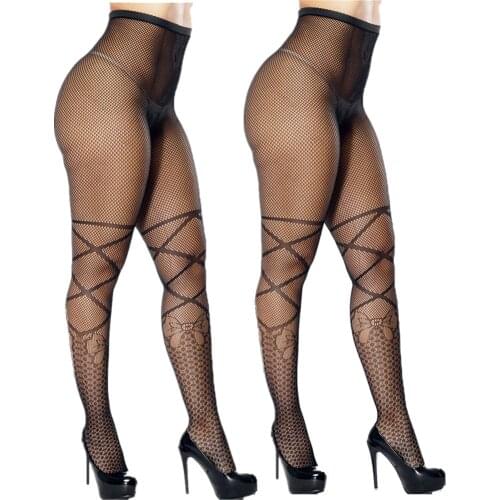2 Pairs/lot Plus Size Fishnet Tights Women Sexy Pantyhose Erotic Lingerie Sex Body Stockings Large Size Hollow Fishnet Pantyhose