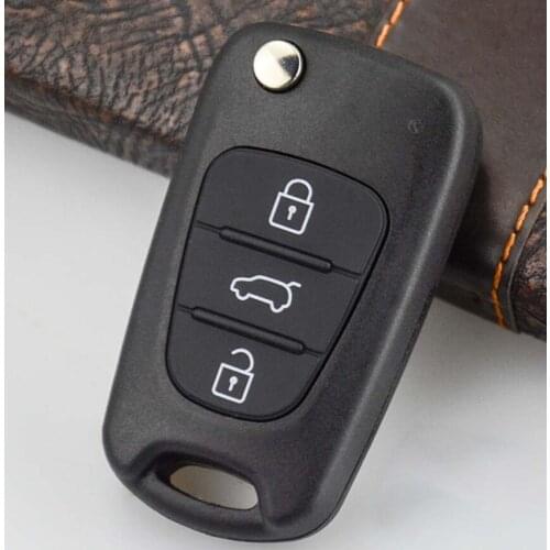 OkeyTech Auto Car Key Shell For Hyundai I30 I40 I20 IX35 For Kia Sportage Cerato Picanto Rio K2 K5 3 Button Flip Folding Housing