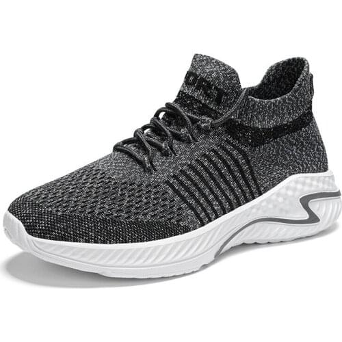 Women Sock Shoes Men Flats Summer Autumn Fashion Outdoor Knit Breathable Casual Lace Up Sneakers Platform Lightweight