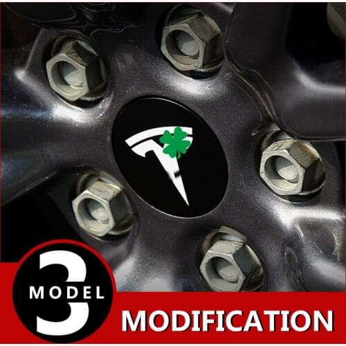 Modification 4PCS Suitable for Tesla model3 wheel cover modification accessories decoration