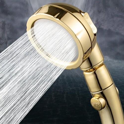 360 Degrees Rotating Shower Head Bathroom Fixture 3 Mode Adjustable Water Saving Faucet Replacement Parts Bathroom Accessories