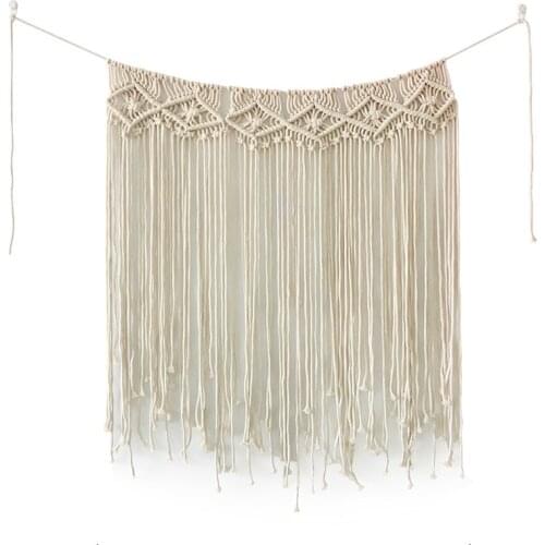 Macrame Wall Hanging Curtain Boho Chic Curtains Backdrop Woven Wall Tapestry Bohemian Home Art Decor Boho Handmade Tapestry