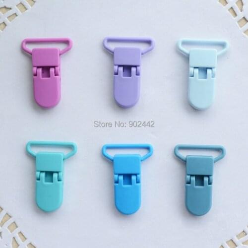 Wholesale 5000 PCS/Lot 25MM Plastic Dummy Clips, Smoother Clip, Baby Pacifier Clip, Baby Bib Clip 28 Colors For Choice