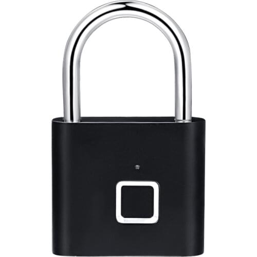 Rechargeable USB Keyless Door Lock Fingerprint Smart Padlock Quick Unlock Zinc alloy Metal Self Developing Chip