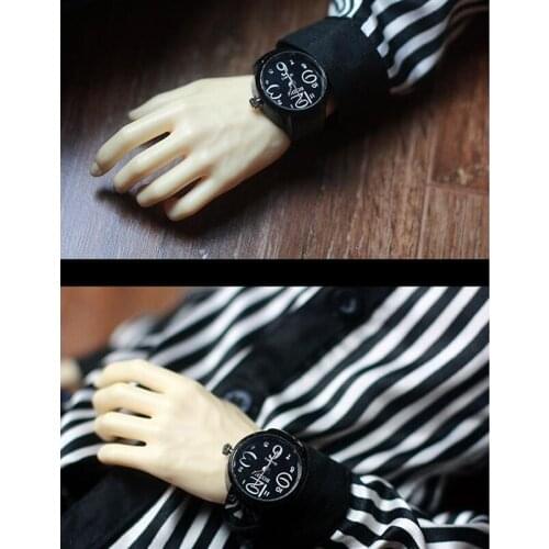 [PF] 16# Black Silver Wristwatch For 1/3 SD DZ SD17 DZ70 AOD BJD Dollfie