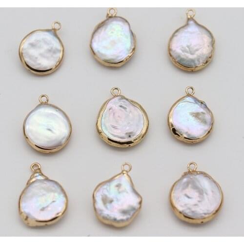 New Fashion Irregular Pendant Charms Natural Freshwater Pearl Pendants for Jewelry Making DIY Accessories Fit Necklace Earring