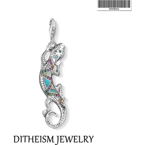 Lizard Charms Pendant 925 Sterling Silver Fit Bracelet & Necklace 2021 New Fine Jewelry Exotic Companion Gift For Women Men
