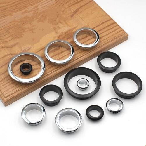Zinc alloy wire hole cover 18-60mm desk cable grommets Cabinet vent ring Cable Outlet Port decorative Furniture Hardware