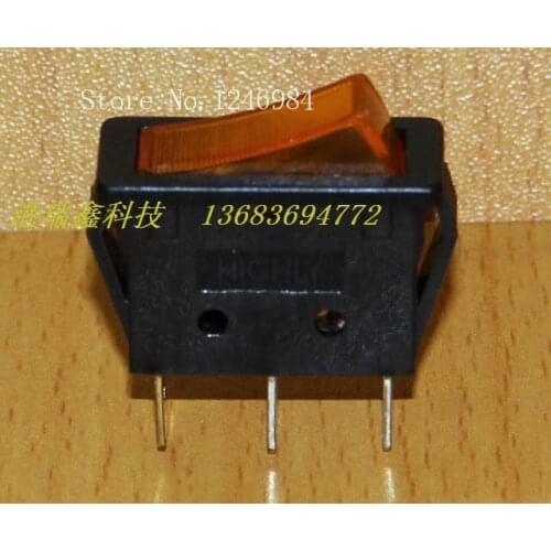 [SA]Power switch HIGHLY HIGHLY switch R11-3BL long yellow flat black side rocker switch R11-00--100PCS/LOT
