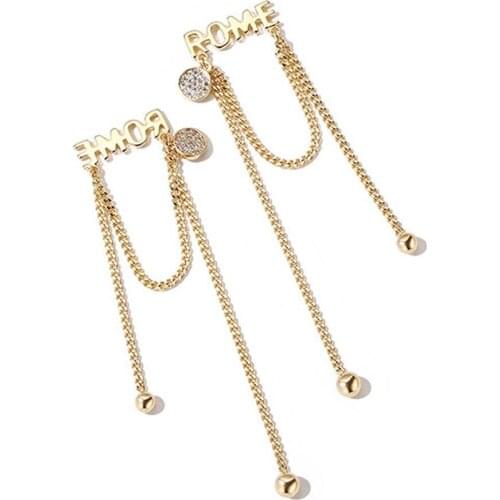 Tassel Earrings for Women Girls Gold with BOME Fashion Elegant Ladies Girls Earrings Gift 925 Silver Letter Earrings for Teens