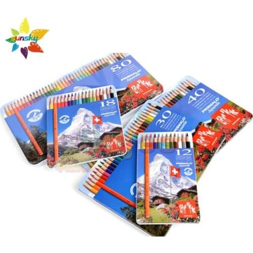 Swiss OEM CARAN D'ACHE PRISMALO 12/18/30/40/80 Color Artist Advanced water soluble color pencil set Professional art supplies